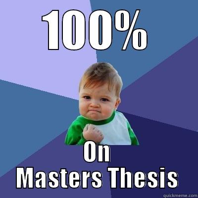 100% ON MASTERS THESIS Success Kid