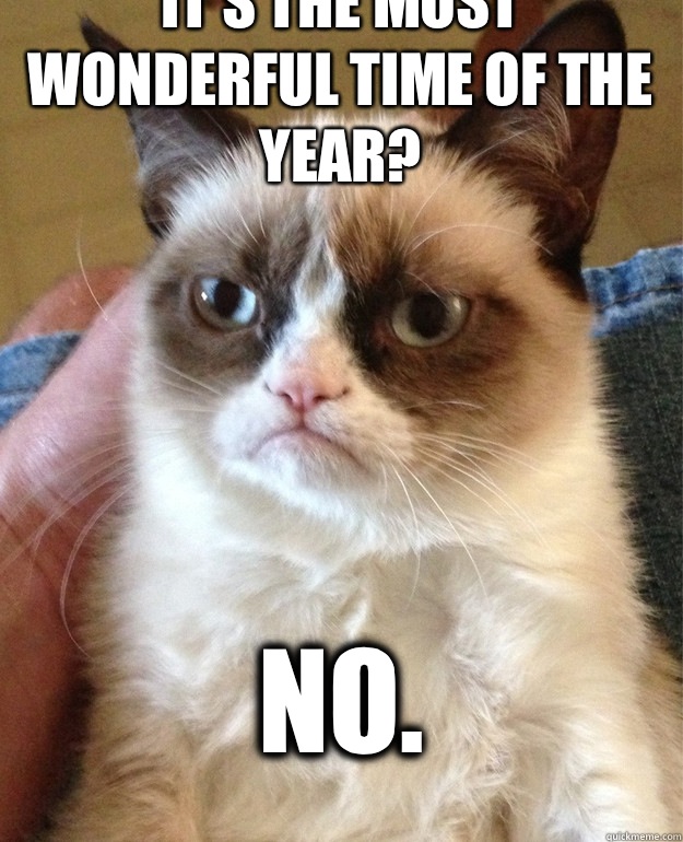 It's the most wonderful time of the year? No.   Grumpy Cat