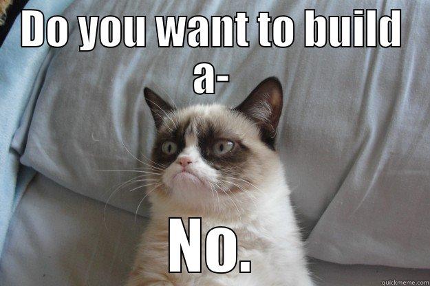 DO YOU WANT TO BUILD A- NO. Grumpy Cat