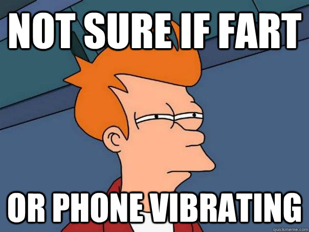 Not sure if fart Or phone vibrating  Futurama Fry