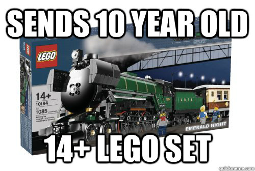 SENDS 10 Year old 14+ lego set  Scumbag Lego