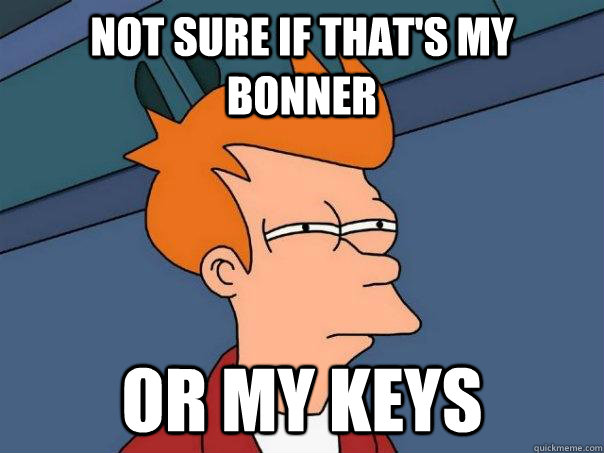 not sure if that's my bonner or my keys   Futurama Fry