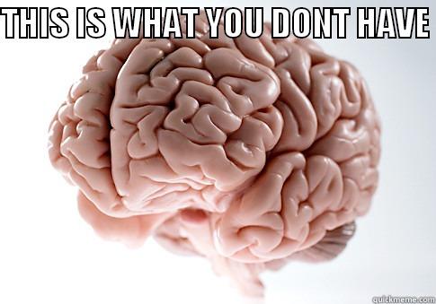 THIS IS WHAT YOU DONT HAVE   Scumbag Brain