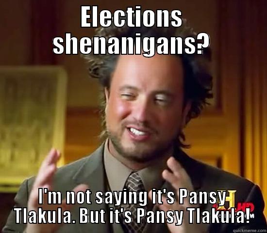 Pansy and elections 2014 - ELECTIONS SHENANIGANS? I'M NOT SAYING IT'S PANSY TLAKULA. BUT IT'S PANSY TLAKULA! Ancient Aliens