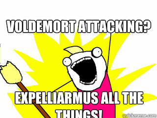 Voldemort Attacking? Expelliarmus all the things!  All The Things