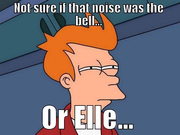 NOT SURE IF THAT NOISE WAS THE BELL... OR ELLE... Futurama Fry