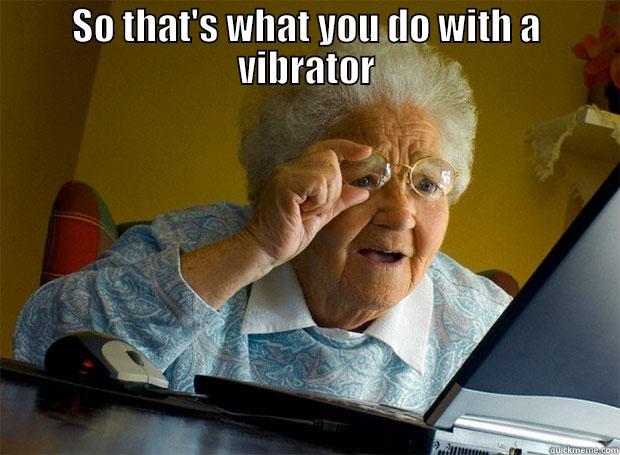 SO THAT'S WHAT YOU DO WITH A VIBRATOR  Grandma finds the Internet