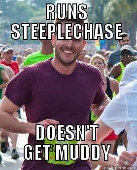 RUNS STEEPLECHASE DOESN'T GET MUDDY Ridiculously photogenic guy