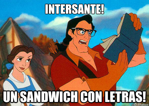 Intersante! Un sandwich con letras!  Hipster Gaston