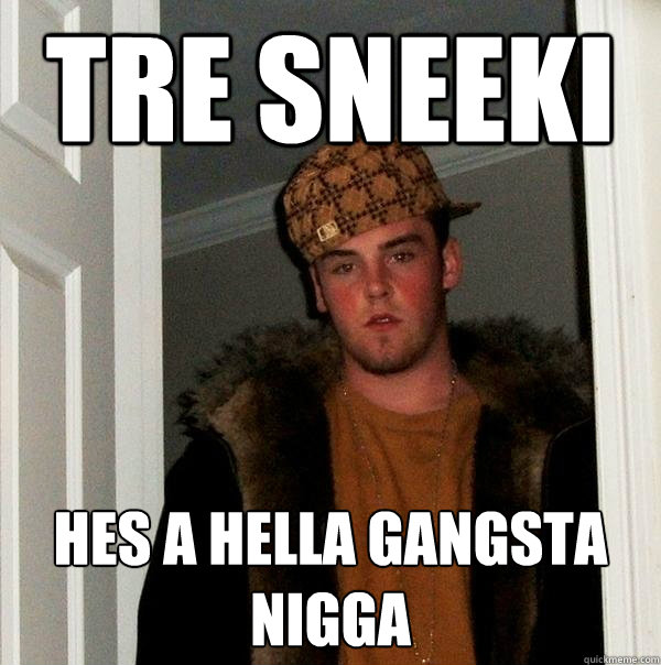 tre sneeki hes a hella gangsta nigga - tre sneeki hes a hella gangsta nigga  Scumbag Steve