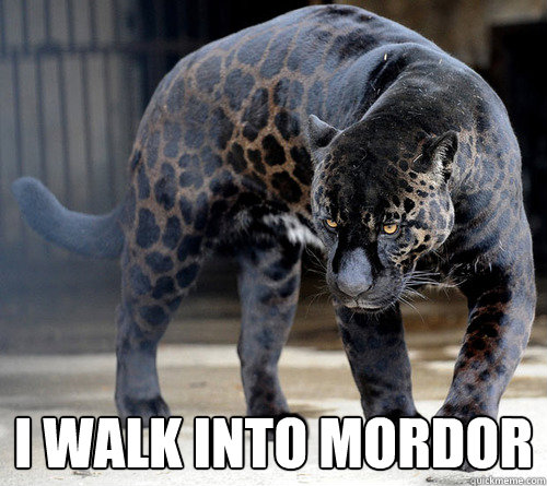 I walk into Mordor  