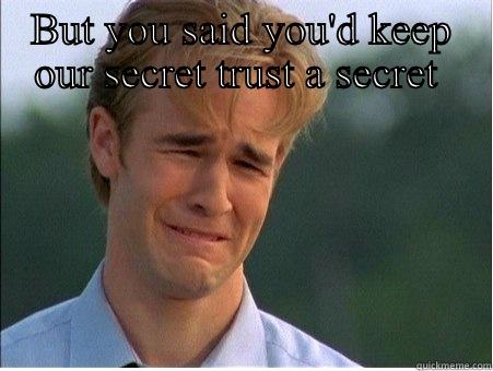 BUT YOU SAID YOU'D KEEP OUR SECRET TRUST A SECRET   1990s Problems