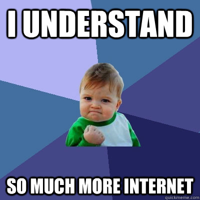 I UNDERSTAND SO MUCH MORE INTERNET  Success Kid