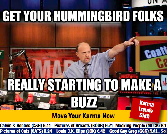 get your hummingbird folks really starting to make a buzz - get your hummingbird folks really starting to make a buzz  Mad Karma with Jim Cramer