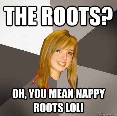 The roots? Oh, you mean nappy roots lol!  Musically Oblivious 8th Grader