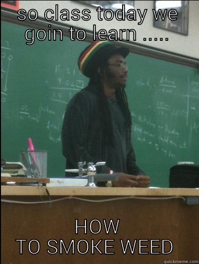 SO CLASS TODAY WE GOIN TO LEARN ..... HOW TO SMOKE WEED  Rasta Science Teacher