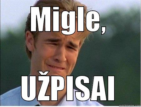 MIGLE, UŽPISAI 1990s Problems