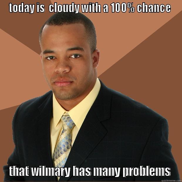 this is very funny - TODAY IS  CLOUDY WITH A 100% CHANCE THAT WILMARY HAS MANY PROBLEMS Successful Black Man