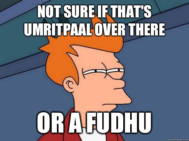 Not sure if that's Umritpaal over there Or a fudhu   Futurama Fry