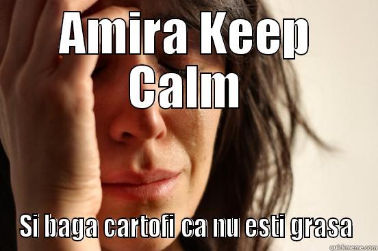 AMIRA KEEP CALM SI BAGA CARTOFI CA NU ESTI GRASA First World Problems