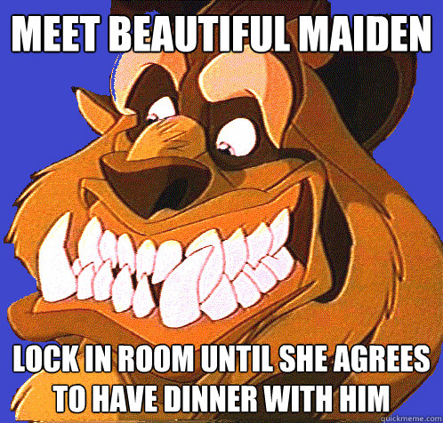 Meet Beautiful maiden Lock in room until she agrees to have dinner with him  Socially Awkward Beast