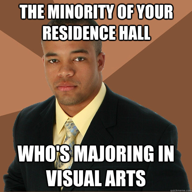 The minority of your residence hall Who's majoring in Visual Arts - The minority of your residence hall Who's majoring in Visual Arts  Successful Black Man