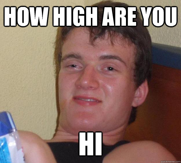 how high are you hi - how high are you hi  10 Guy