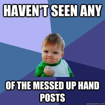 Haven't seen any of the messed up hand posts - Haven't seen any of the messed up hand posts  Success Kid