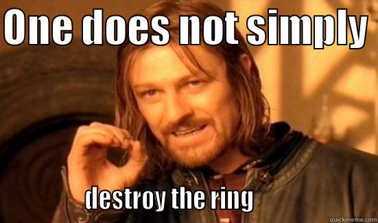 ONE DOES NOT SIMPLY                 DESTROY THE RING                        Boromir