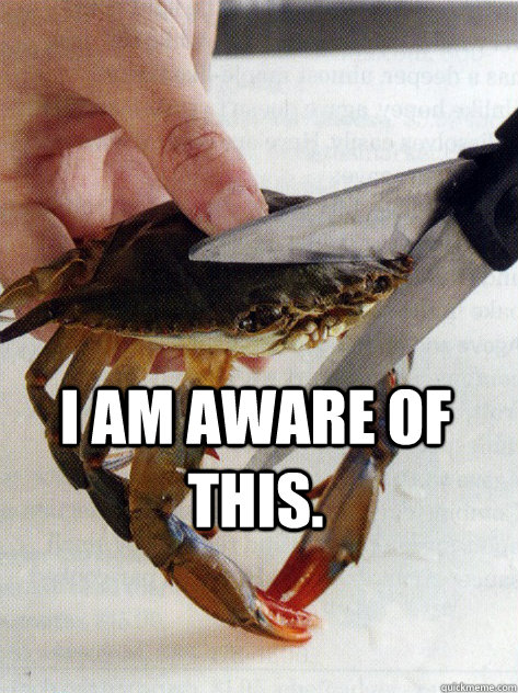 I am aware of this.  Optimistic Crab