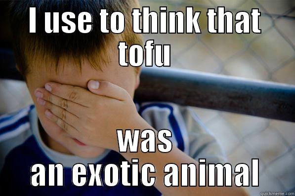 Till I was 13 years old... - I USE TO THINK THAT TOFU WAS AN EXOTIC ANIMAL Confession kid