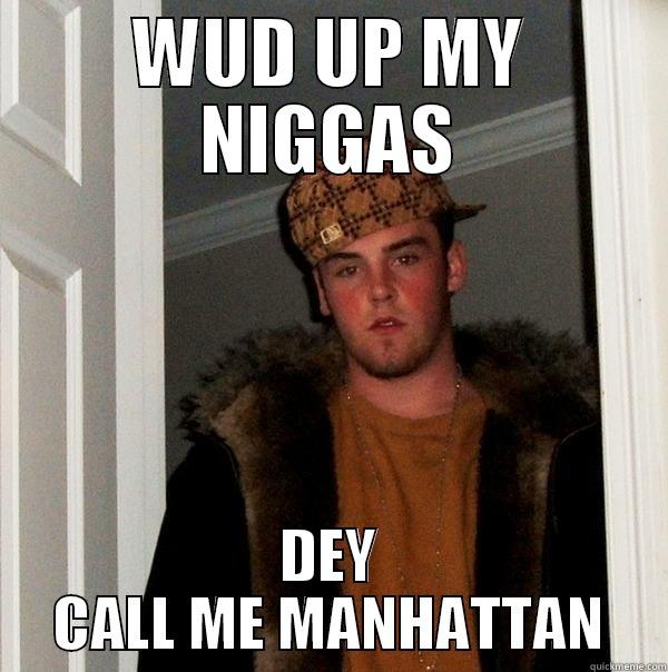 MANHATTAN FORGET - WUD UP MY NIGGAS DEY CALL ME MANHATTAN Scumbag Steve