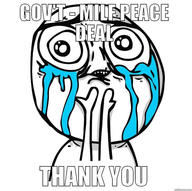 GOV'T - MILF PEACE DEAL THANK YOU Misc