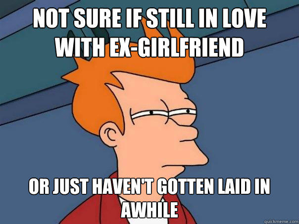 Not sure if still in love with ex-girlfriend or just haven't gotten laid in awhile - Not sure if still in love with ex-girlfriend or just haven't gotten laid in awhile  Futurama Fry