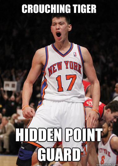 CROUCHING TIGER HIDDEN POINT GUARD - CROUCHING TIGER HIDDEN POINT GUARD  Angry Jeremy Lin