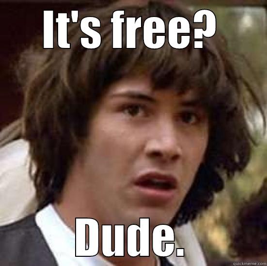 bulletin board - IT'S FREE? DUDE. conspiracy keanu