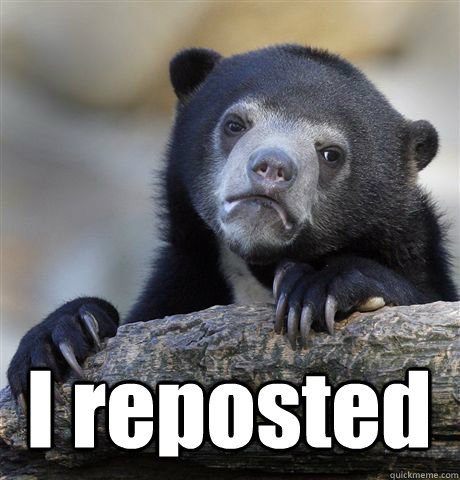  I reposted  Confession Bear