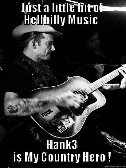 Hank 3  - JUST A LITTLE BIT OF HELLBILLY MUSIC  HANK3 IS MY COUNTRY HERO ! Misc