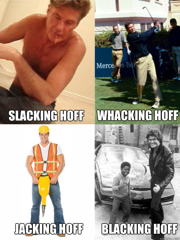 Slacking hoff Whacking hoff Jacking hoff blacking hoff - Slacking hoff Whacking hoff Jacking hoff blacking hoff  The many facets of the Hoff