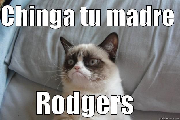 CHINGA TU MADRE  RODGERS  Grumpy Cat