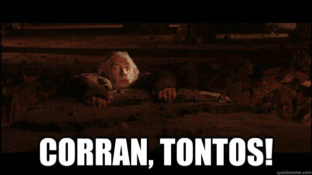  CORRAN, TONTOS!  Gandalf