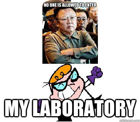 No one is allowed to enter My laboratory  