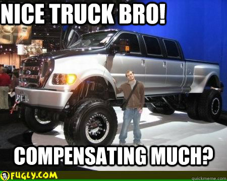 Compensating much? Nice Truck Bro! - Compensating much? Nice Truck Bro!  Big Truck Bro!