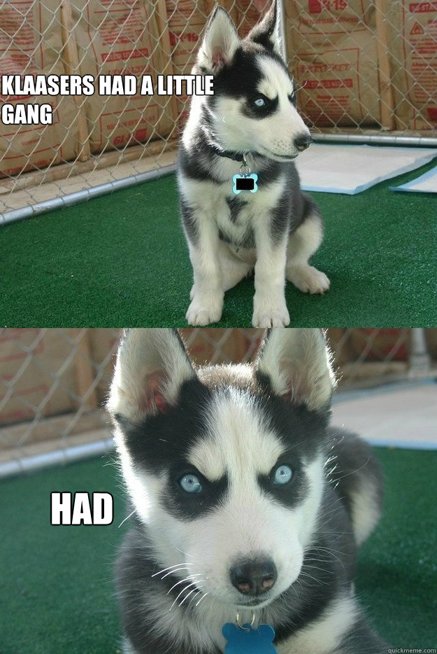 Klaasers had a little
gang had  Insanity puppy