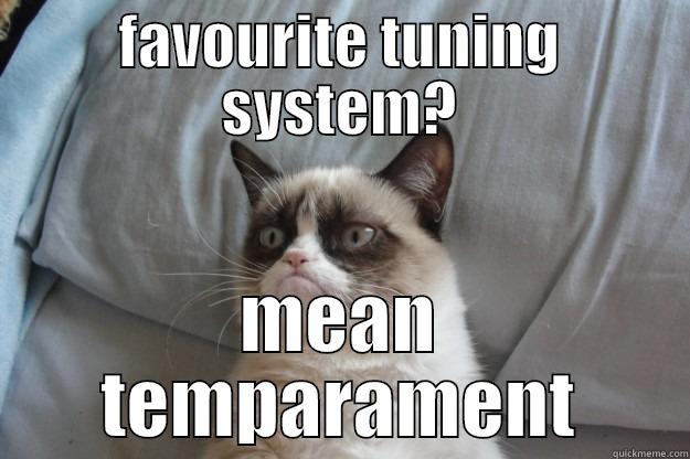 FAVOURITE TUNING SYSTEM? MEAN TEMPARAMENT Grumpy Cat