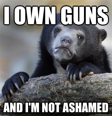 I OWN GUNS AND I'M NOT ASHAMED  Confession Bear