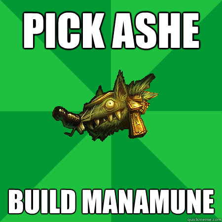 Pick Ashe Build Manamune  Bad LoL Player