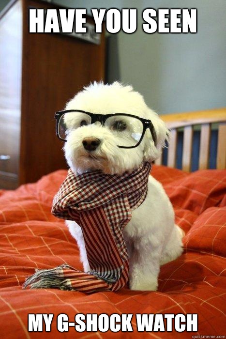 Have You Seen My G-Shock Watch  Hipster Dog