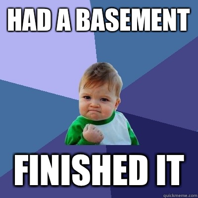 Had a basement Finished it  Success Kid