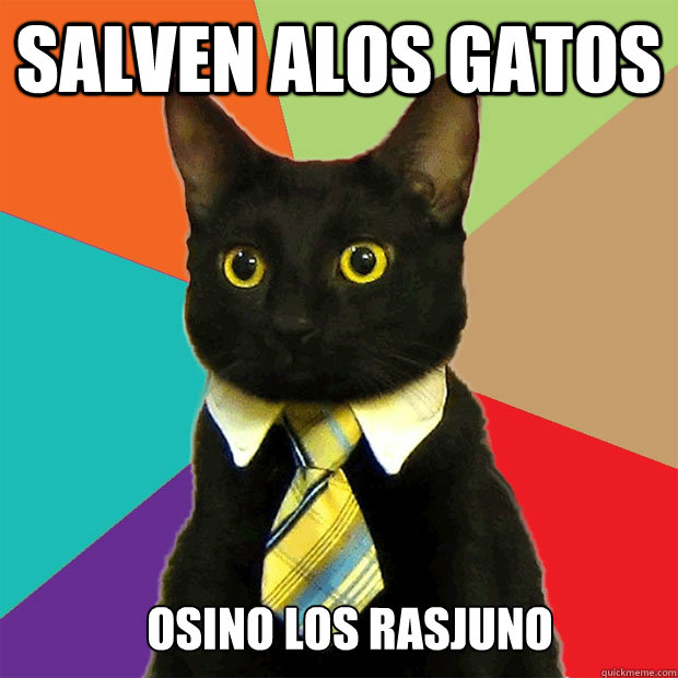 salven alos gatos osino los rasjuno  Business Cat